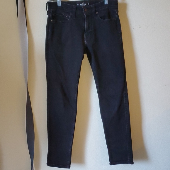 Men Black Skinny Hollister Jeans - Picture 4 of 6